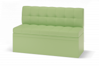 Кухонный прямой диван «Остин» Ш*Г*В 1430*630*880 мм. Экокожа  Reex Green  MLK