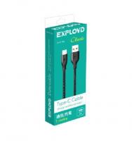 EXPLOYD EX-K-498 Дата-кабель USB - TYPE-C 1М Classic круглый чёрный 1214794   В НАЛИЧИИ В МАГАЗИНЕ