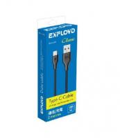 EXPLOYD EX-K-490 Дата-кабель USB - TYPE-C 2М Classic круглый чёрный 1214786   В НАЛИЧИИ В МАГАЗИНЕ